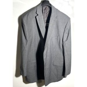 Lauren Ralph Lauren Men's Gray Pinstripe Wool Two-Button Blazer SZ 52 L